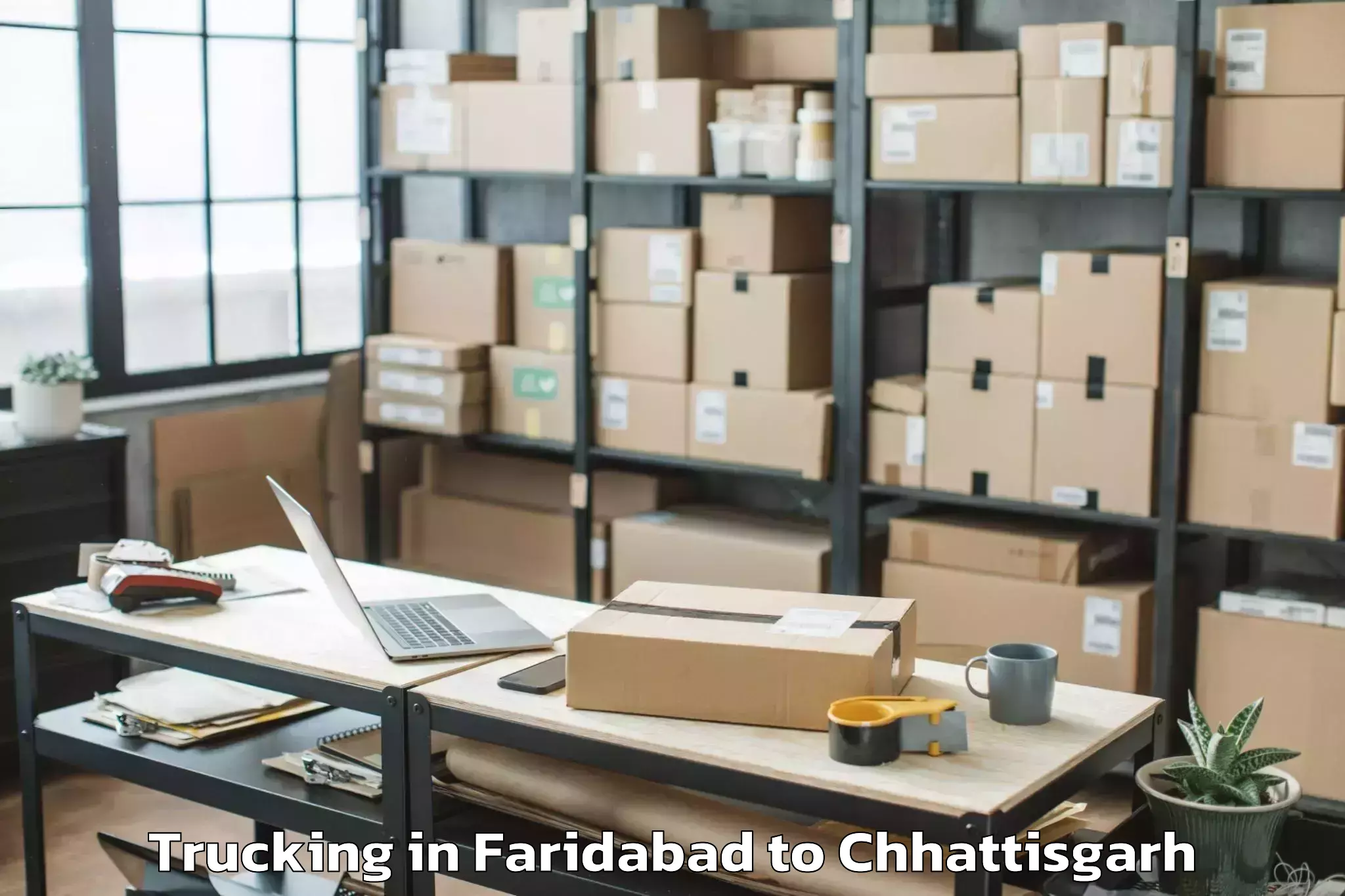 Faridabad to Kondagaon Trucking Booking